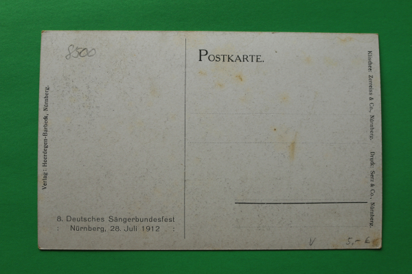 AK Nürnberg / 1912 / 8. Deutsches Sängerbund Fest / Festzug / Befreiungshalle Kelheim Modell / Strassenansicht